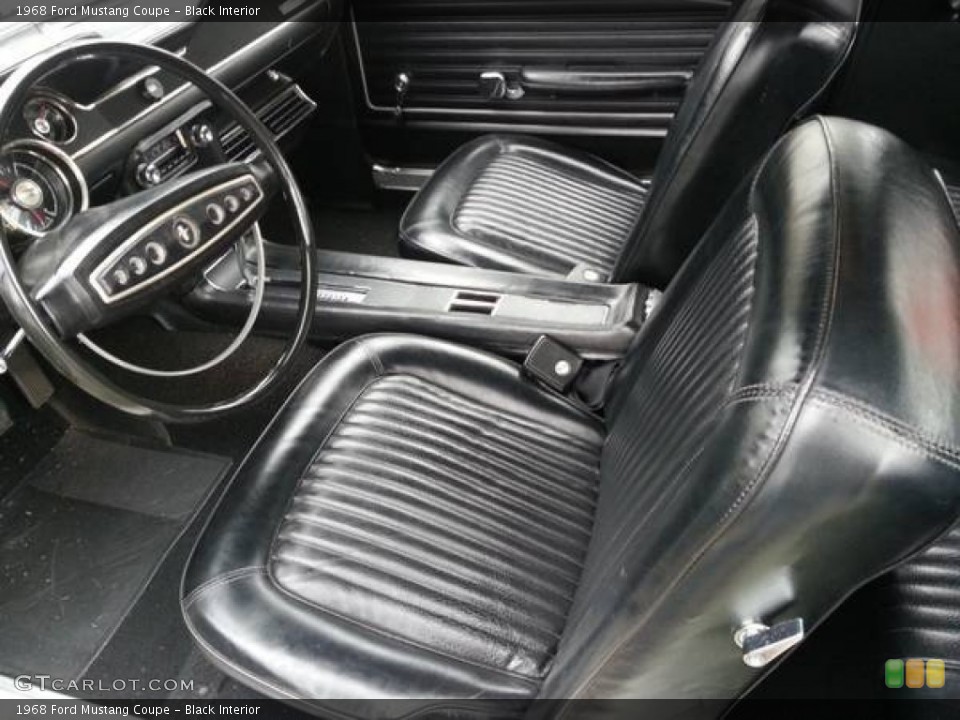 Black Interior Photo for the 1968 Ford Mustang Coupe #93007254