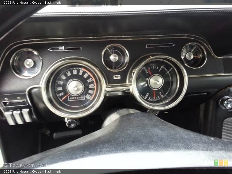 Black Interior Gauges for the 1968 Ford Mustang Coupe #93007323