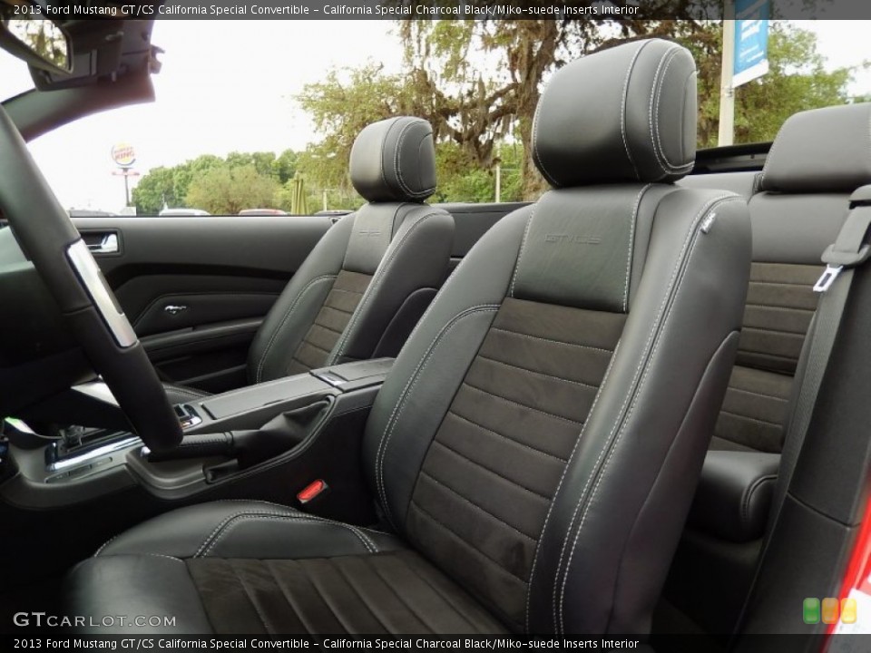 California Special Charcoal Black/Miko-suede Inserts Interior Front Seat for the 2013 Ford Mustang GT/CS California Special Convertible #93014694
