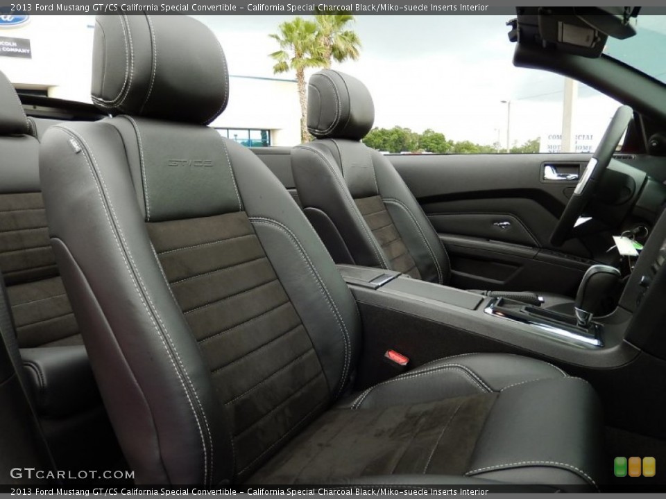 California Special Charcoal Black/Miko-suede Inserts Interior Front Seat for the 2013 Ford Mustang GT/CS California Special Convertible #93014784