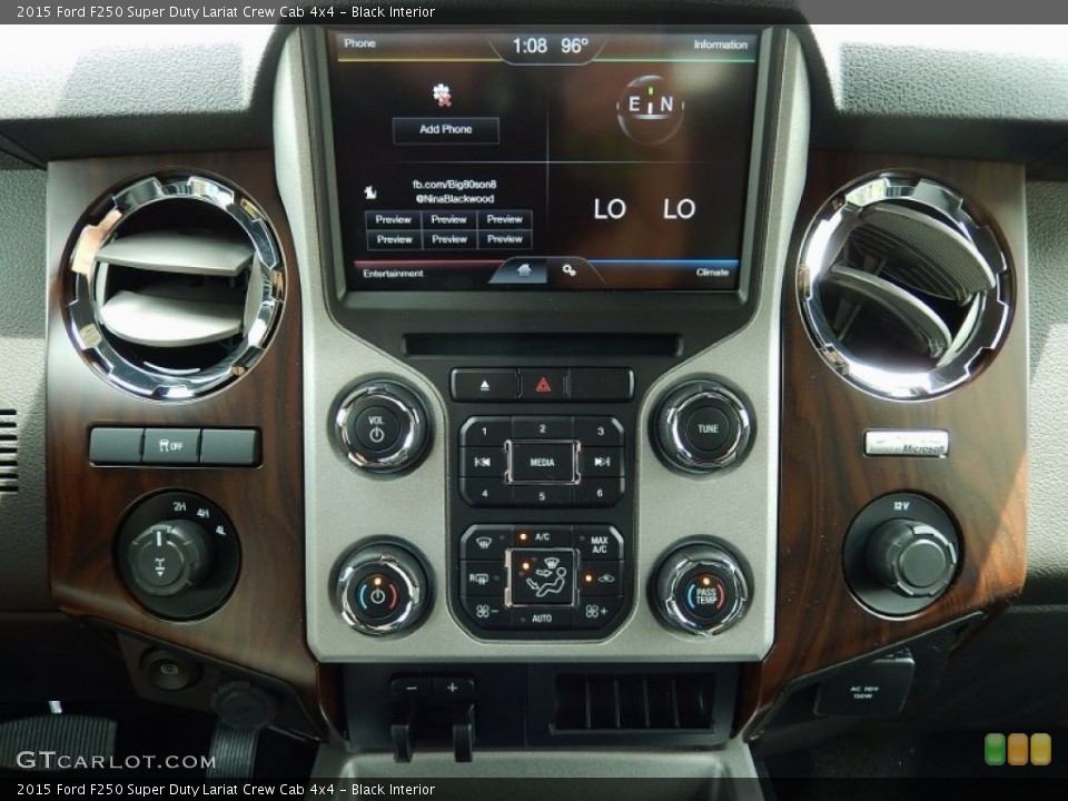 Black Interior Controls for the 2015 Ford F250 Super Duty Lariat Crew Cab 4x4 #93015162