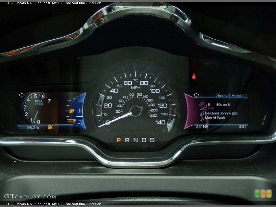 Charcoal Black Interior Gauges for the 2014 Lincoln MKT EcoBoost AWD #93017505