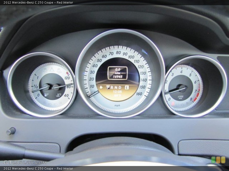 Red Interior Gauges for the 2012 Mercedes-Benz C 250 Coupe #93021648