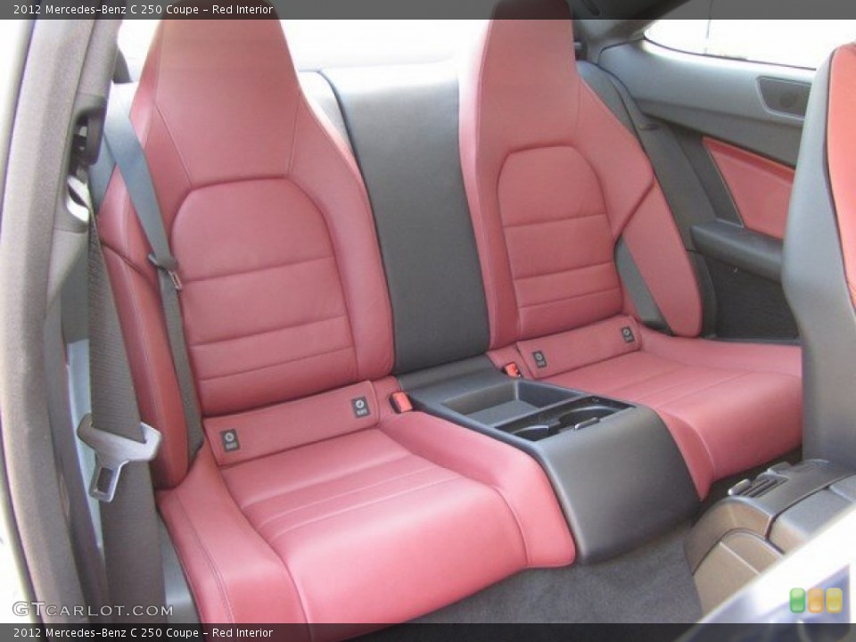 Red Interior Rear Seat for the 2012 Mercedes-Benz C 250 Coupe #93021912