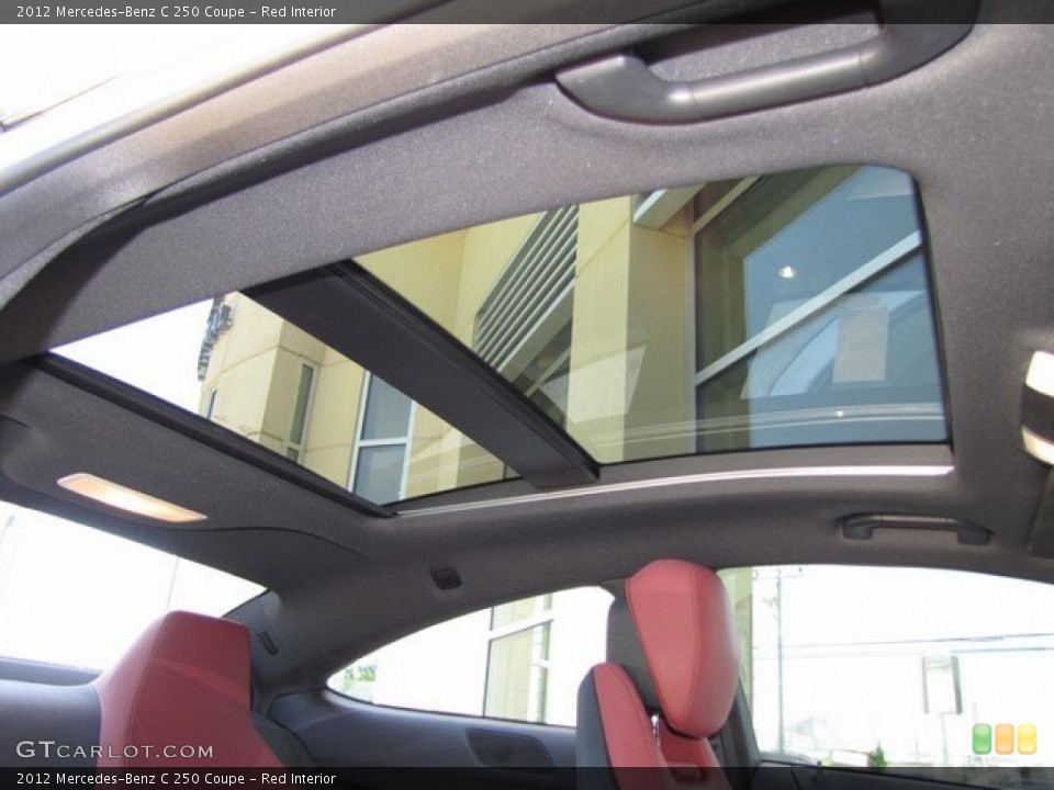 Red Interior Sunroof for the 2012 Mercedes-Benz C 250 Coupe #93021964