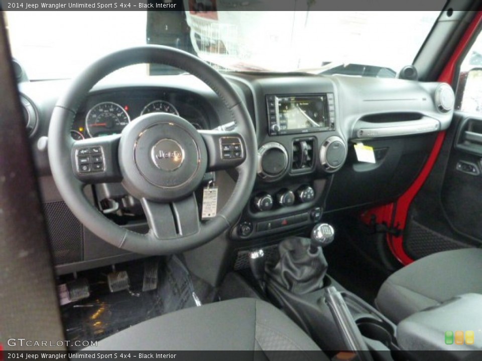Black Interior Prime Interior for the 2014 Jeep Wrangler Unlimited Sport S 4x4 #93023076