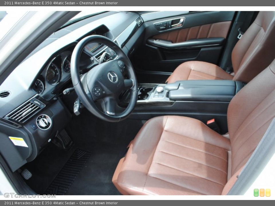 Chestnut Brown Interior Photo for the 2011 Mercedes-Benz E 350 4Matic Sedan #93027533