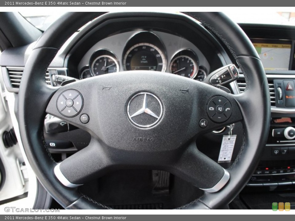 Chestnut Brown Interior Steering Wheel for the 2011 Mercedes-Benz E 350 4Matic Sedan #93027600