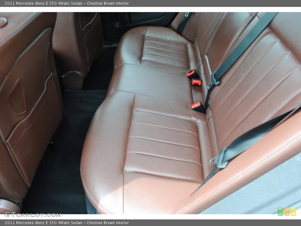 Chestnut Brown Interior Rear Seat for the 2011 Mercedes-Benz E 350 4Matic Sedan #93027664