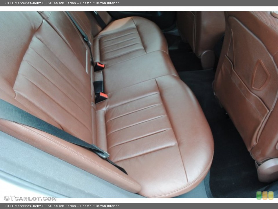 Chestnut Brown Interior Rear Seat for the 2011 Mercedes-Benz E 350 4Matic Sedan #93027696