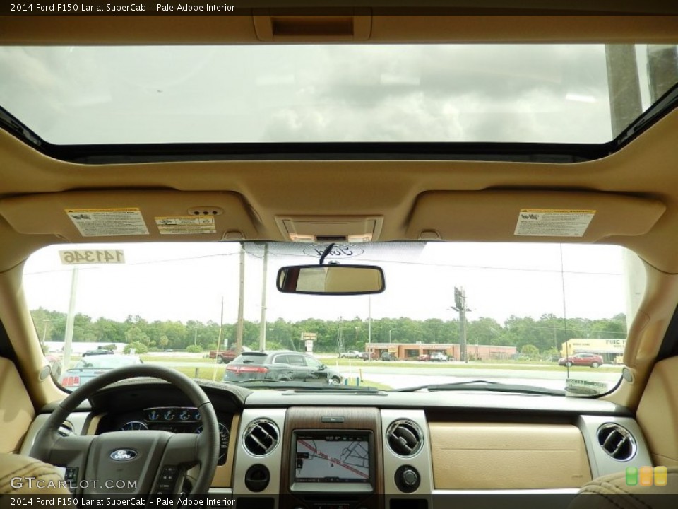 Pale Adobe Interior Sunroof for the 2014 Ford F150 Lariat SuperCab #93044143