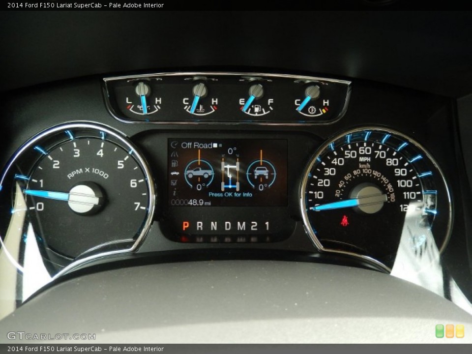 Pale Adobe Interior Gauges for the 2014 Ford F150 Lariat SuperCab #93044200
