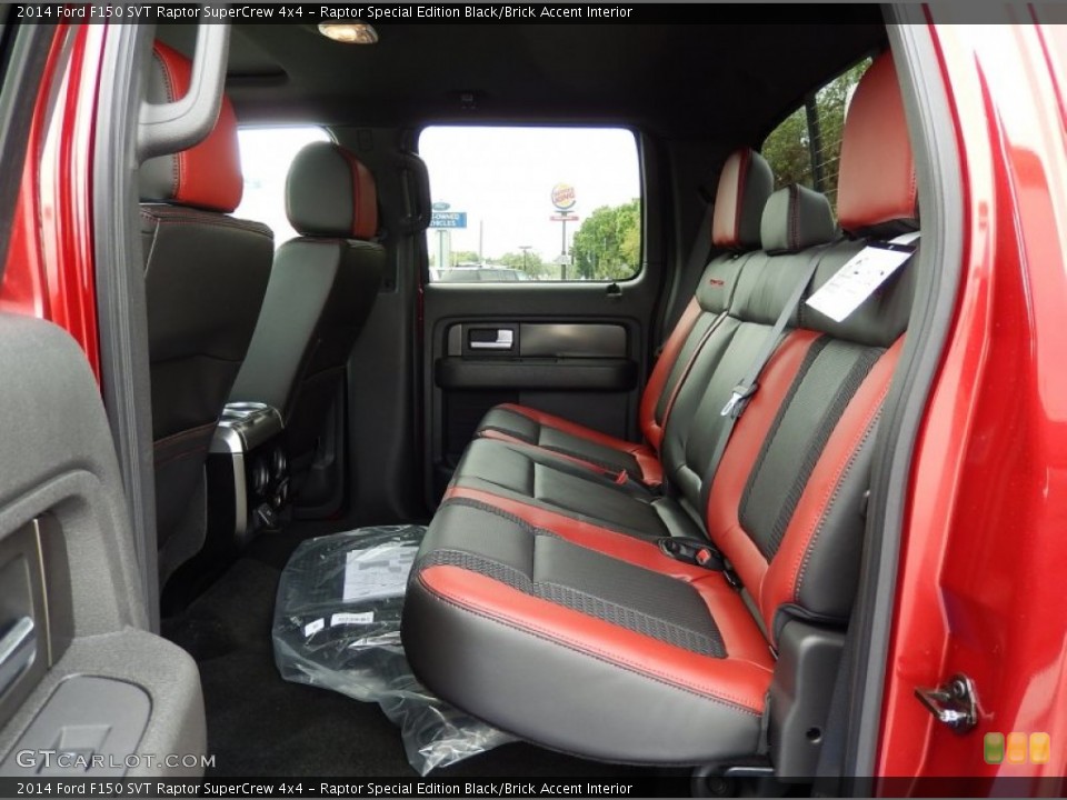 Raptor Special Edition Black/Brick Accent Interior Rear Seat for the 2014 Ford F150 SVT Raptor SuperCrew 4x4 #93044449