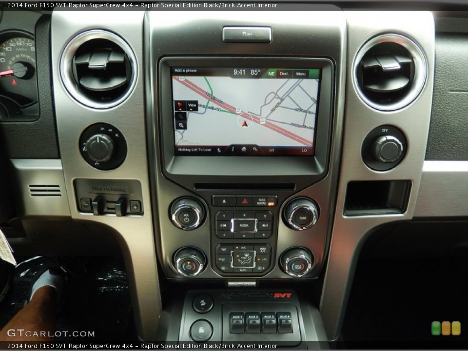 Raptor Special Edition Black/Brick Accent Interior Navigation for the 2014 Ford F150 SVT Raptor SuperCrew 4x4 #93044548