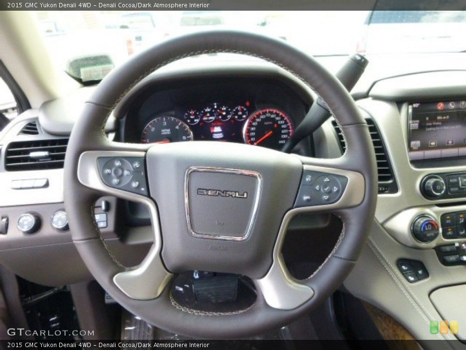 Denali Cocoa/Dark Atmosphere Interior Steering Wheel for the 2015 GMC Yukon Denali 4WD #93052894