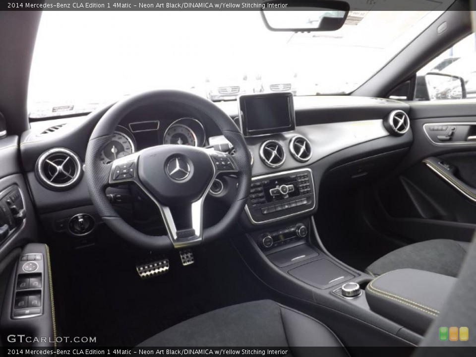 Neon Art Black/DINAMICA w/Yellow Stitching Interior Dashboard for the 2014 Mercedes-Benz CLA Edition 1 4Matic #93063875