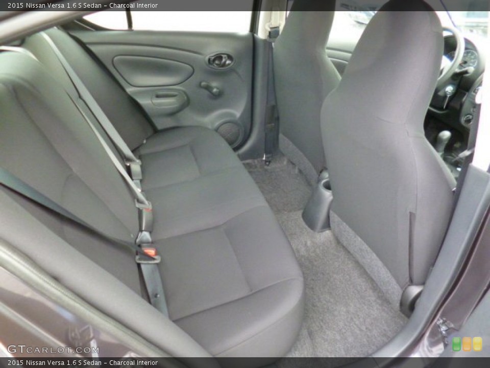 Charcoal Interior Rear Seat for the 2015 Nissan Versa 1.6 S Sedan #93063982