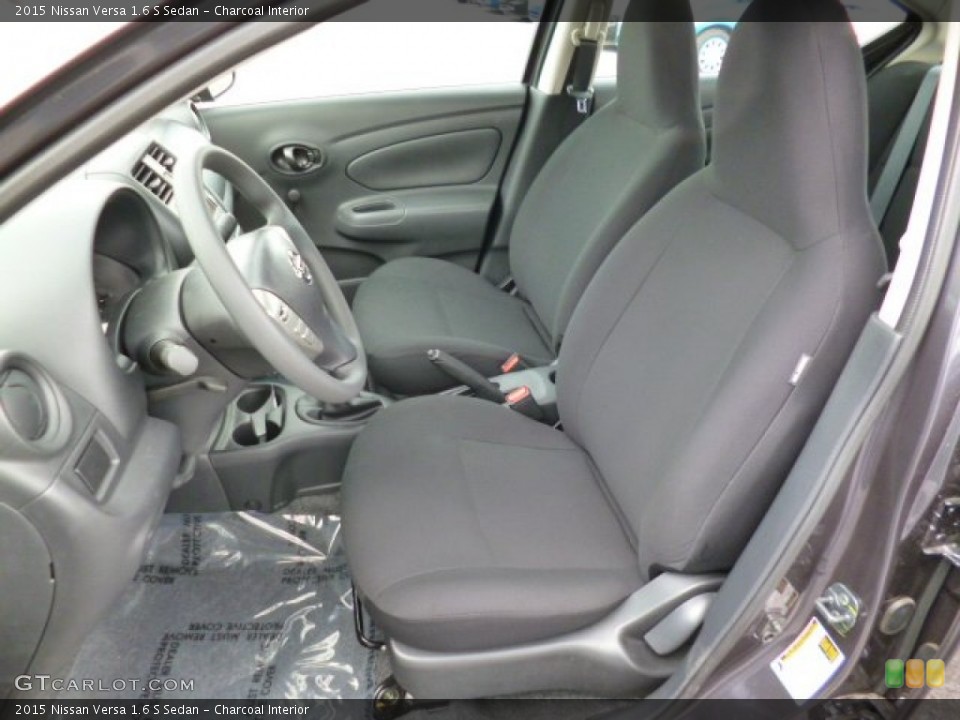 Charcoal Interior Front Seat for the 2015 Nissan Versa 1.6 S Sedan #93064039
