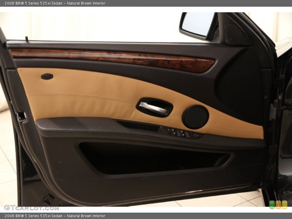 Natural Brown Interior Door Panel for the 2008 BMW 5 Series 535xi Sedan #93071909