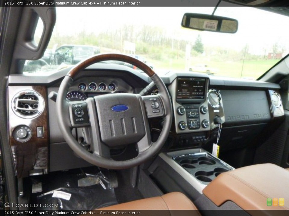 Platinum Pecan Interior Dashboard for the 2015 Ford F250 Super Duty Platinum Crew Cab 4x4 #93076213