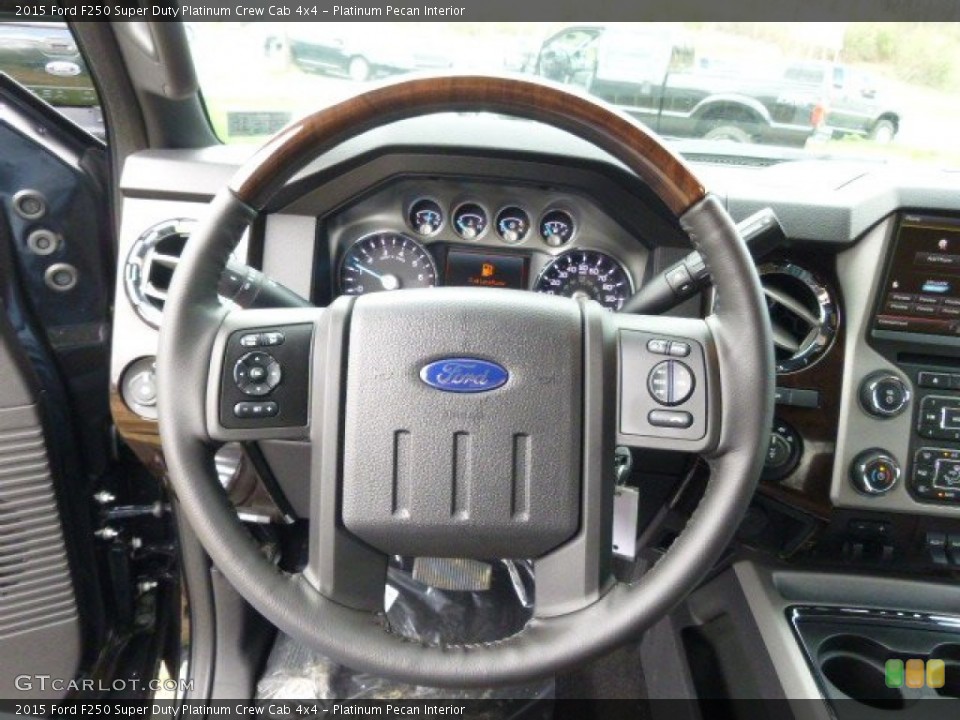 Platinum Pecan Interior Steering Wheel for the 2015 Ford F250 Super Duty Platinum Crew Cab 4x4 #93076345