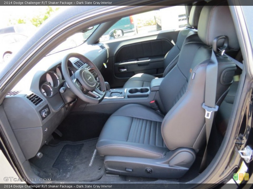 Dark Slate Gray Interior Front Seat for the 2014 Dodge Challenger R/T Shaker Package #93092906