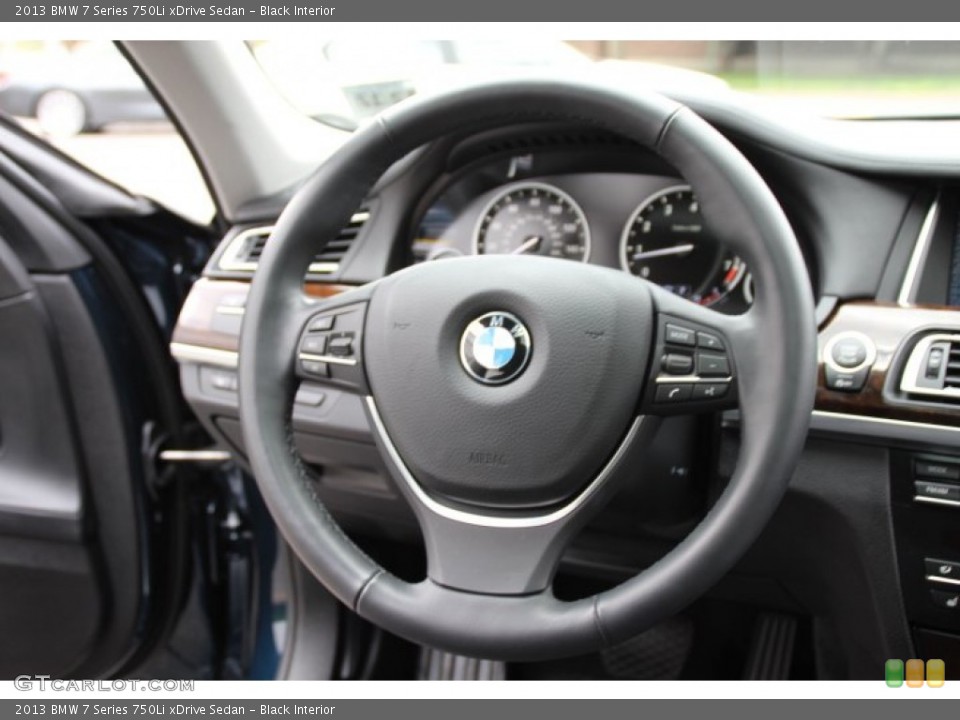 Black Interior Steering Wheel for the 2013 BMW 7 Series 750Li xDrive Sedan #93095723