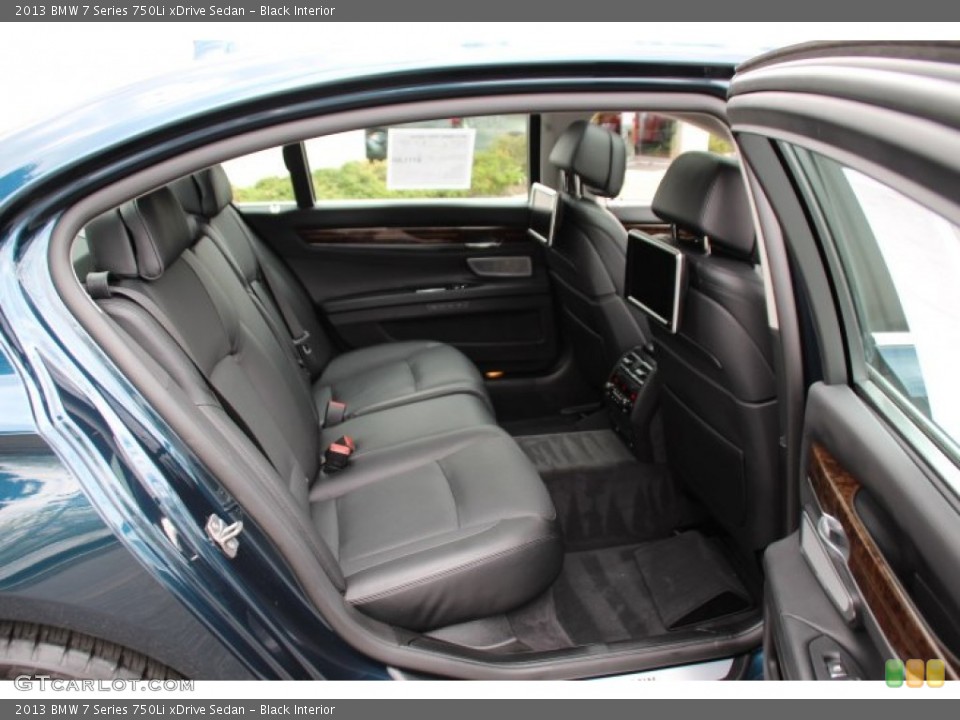 Black Interior Rear Seat for the 2013 BMW 7 Series 750Li xDrive Sedan #93095894