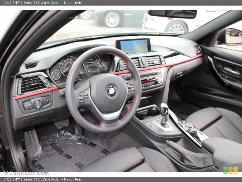 Black Interior Prime Interior for the 2013 BMW 3 Series 328i xDrive Sedan #93096407