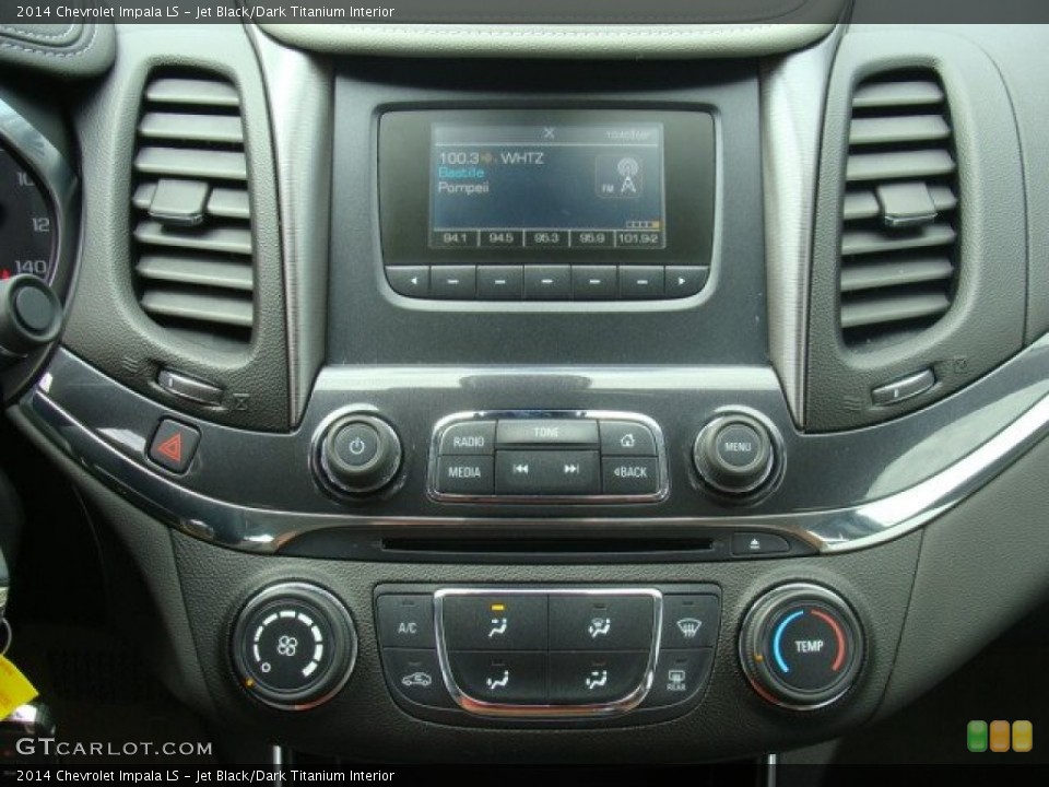 Jet Black/Dark Titanium Interior Controls for the 2014 Chevrolet Impala LS #93114706