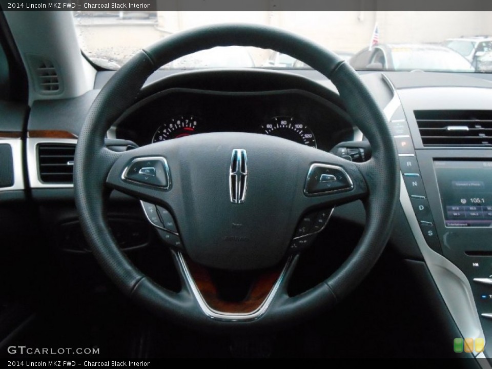 Charcoal Black Interior Steering Wheel for the 2014 Lincoln MKZ FWD #93116678