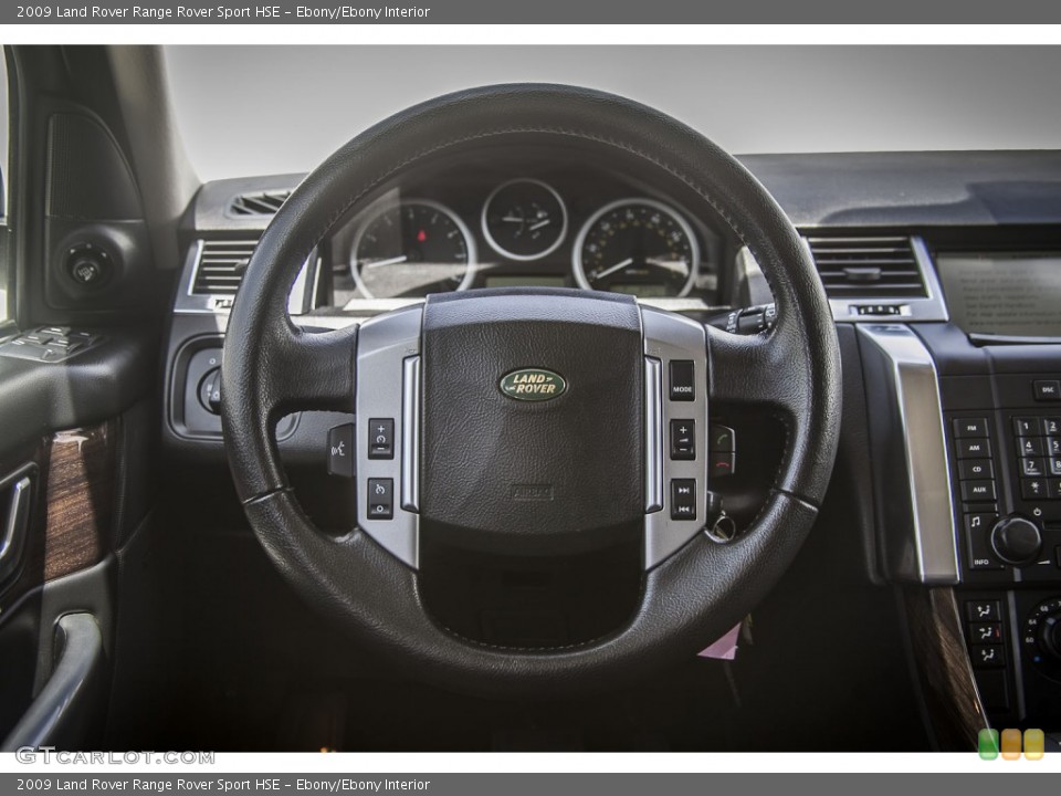 Ebony/Ebony Interior Steering Wheel for the 2009 Land Rover Range Rover Sport HSE #93117317