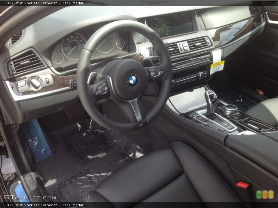 Black Interior Prime Interior for the 2014 BMW 5 Series 550i Sedan #93120811