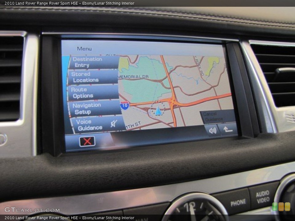 Ebony/Lunar Stitching Interior Navigation for the 2010 Land Rover Range Rover Sport HSE #93122301