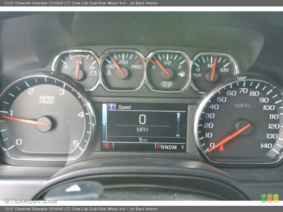 Jet Black Interior Gauges for the 2015 Chevrolet Silverado 3500HD LTZ Crew Cab Dual Rear Wheel 4x4 #93130761
