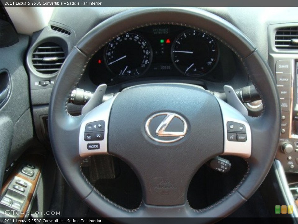 Saddle Tan Interior Steering Wheel for the 2011 Lexus IS 250C Convertible #93133056