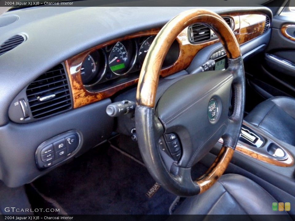 Charcoal Interior Steering Wheel for the 2004 Jaguar XJ XJ8 #93139754