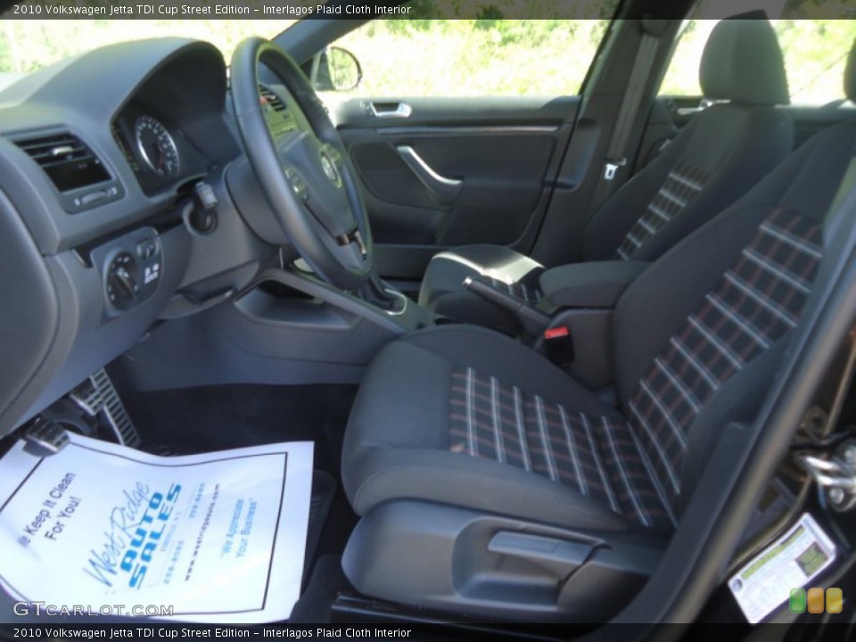 Interlagos Plaid Cloth Interior Front Seat for the 2010 Volkswagen Jetta TDI Cup Street Edition #93145345