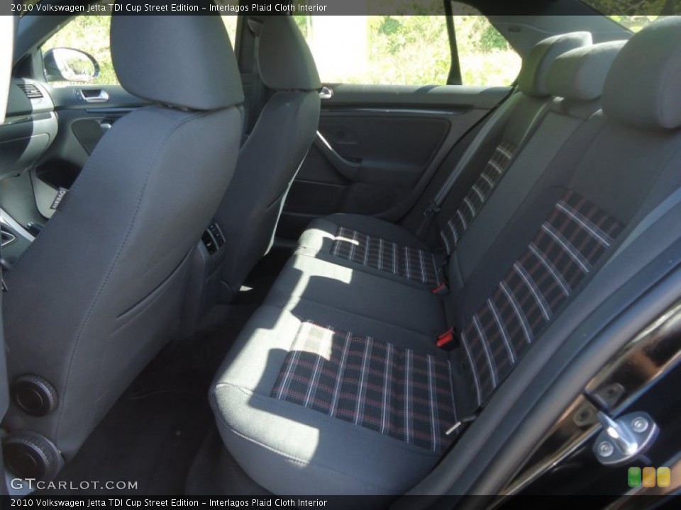 Interlagos Plaid Cloth Interior Rear Seat for the 2010 Volkswagen Jetta TDI Cup Street Edition #93145603