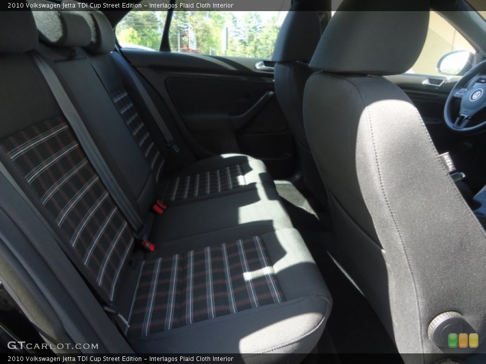 Interlagos Plaid Cloth Interior Rear Seat for the 2010 Volkswagen Jetta TDI Cup Street Edition #93145699