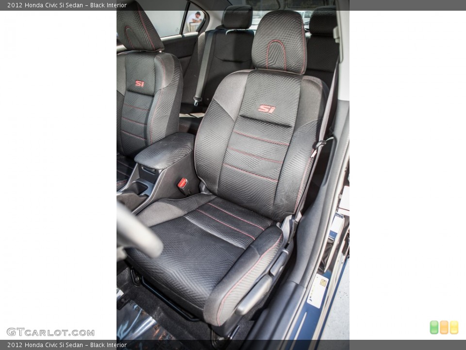 Black Interior Front Seat for the 2012 Honda Civic Si Sedan #93146383