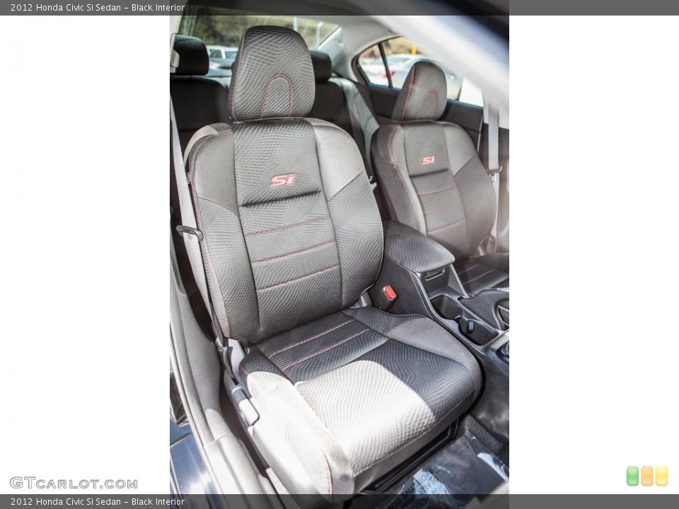 Black Interior Front Seat for the 2012 Honda Civic Si Sedan #93146542
