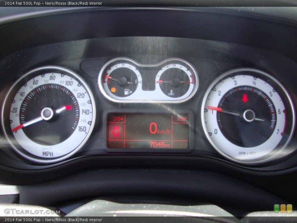 Nero/Rosso (Black/Red) Interior Gauges for the 2014 Fiat 500L Pop #93148819