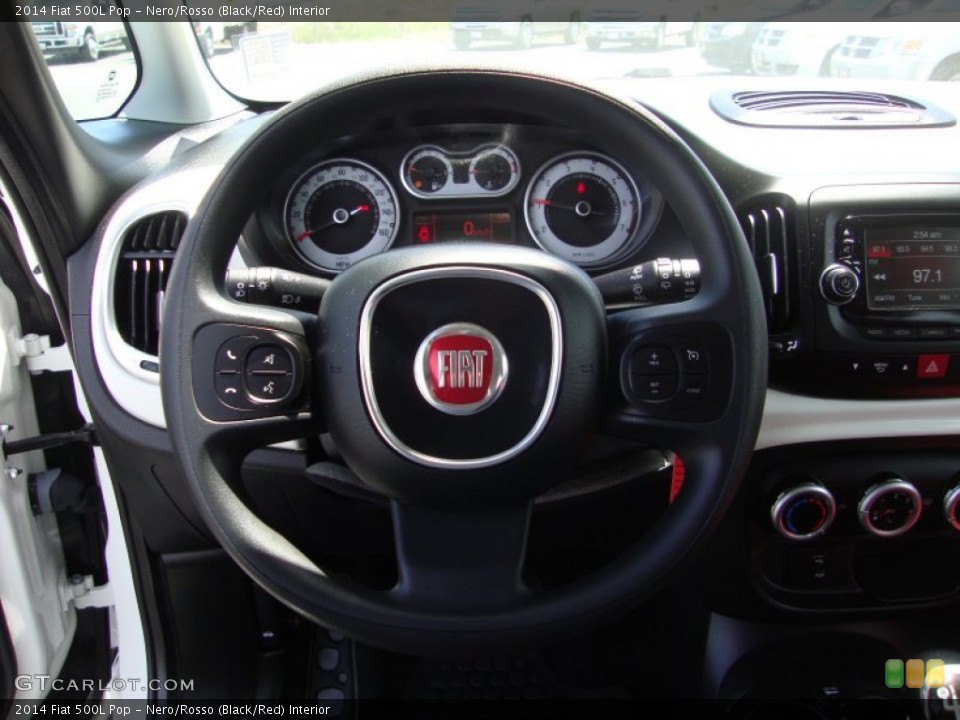 Nero/Rosso (Black/Red) Interior Steering Wheel for the 2014 Fiat 500L Pop #93148834