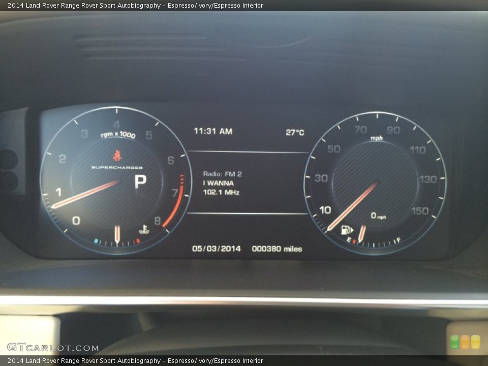 Espresso/Ivory/Espresso Interior Gauges for the 2014 Land Rover Range Rover Sport Autobiography #93154594