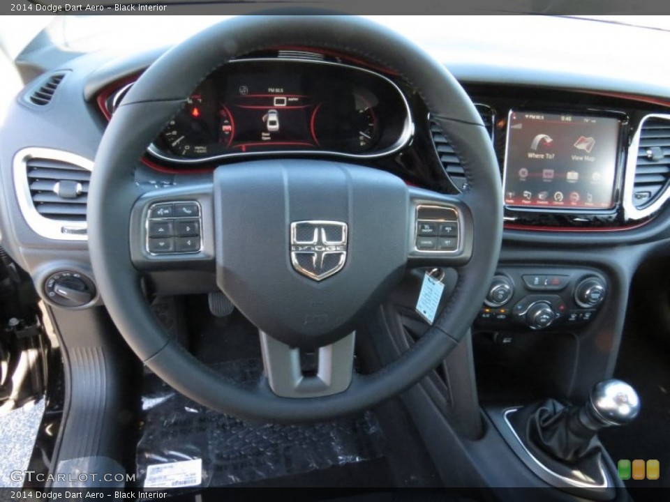 Black Interior Steering Wheel for the 2014 Dodge Dart Aero #93181765