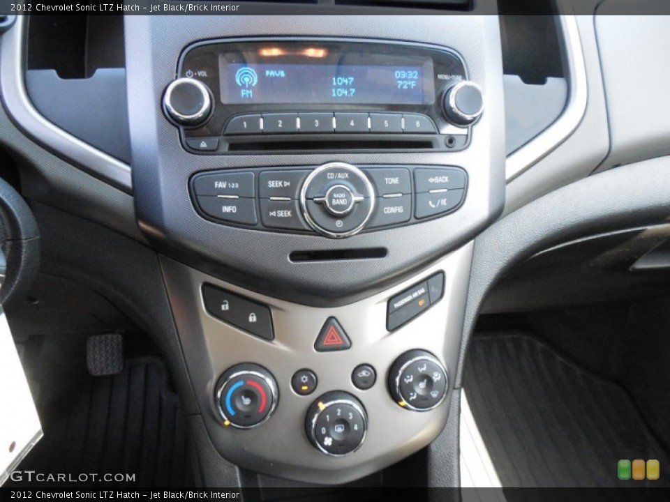 Jet Black/Brick Interior Controls for the 2012 Chevrolet Sonic LTZ Hatch #93199524