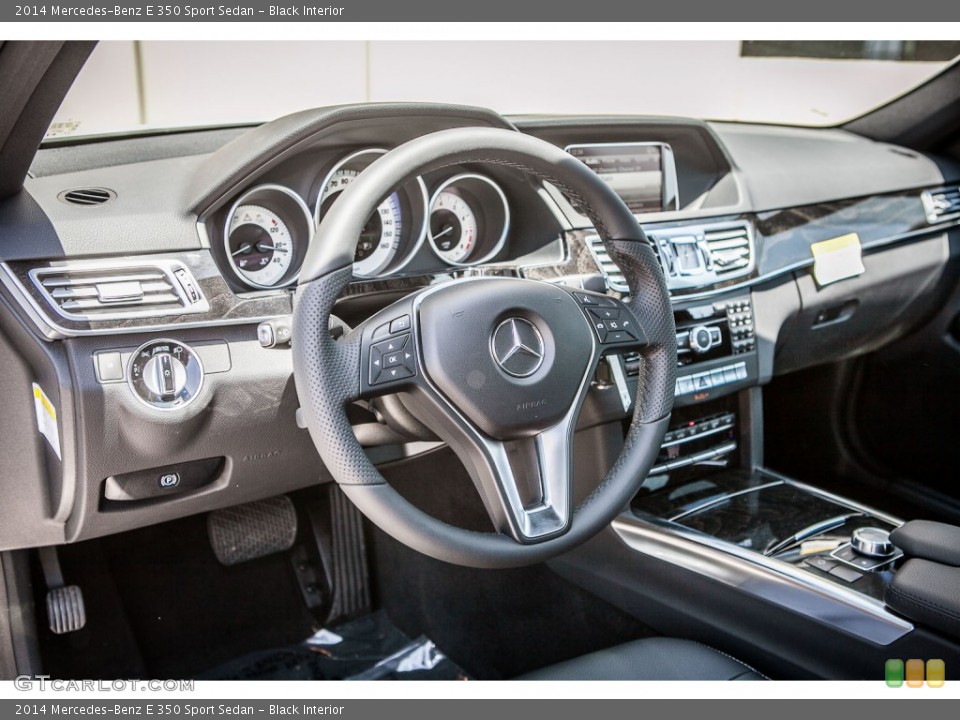 Black Interior Dashboard for the 2014 Mercedes-Benz E 350 Sport Sedan #93207923