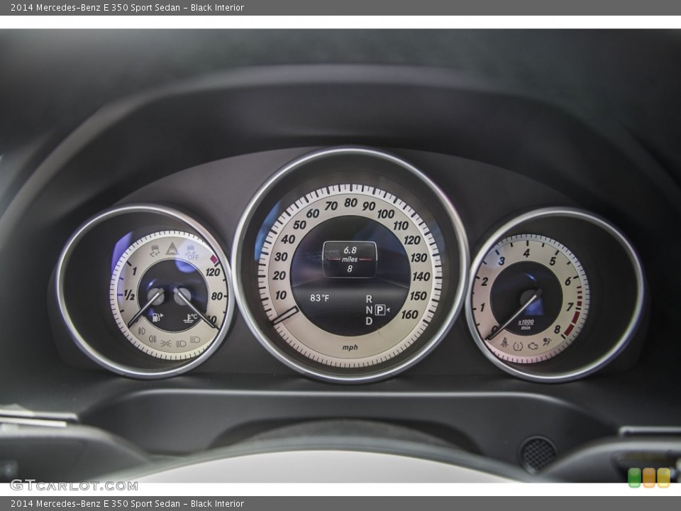 Black Interior Gauges for the 2014 Mercedes-Benz E 350 Sport Sedan #93207953