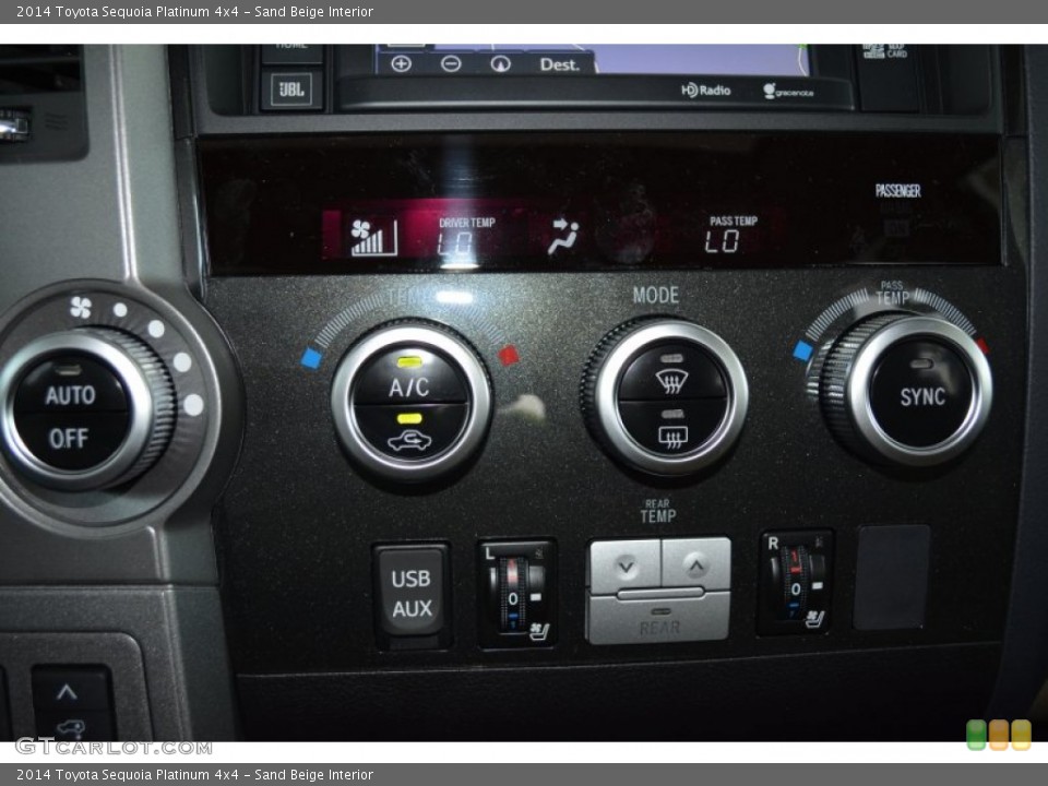 Sand Beige Interior Controls for the 2014 Toyota Sequoia Platinum 4x4 #93208046